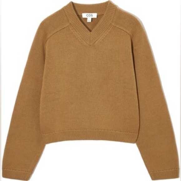 COS V-Neck Marino Wool Jumper - M - Picture 2 of 5